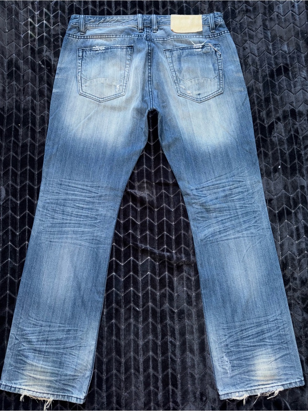 Cult of Individuality Men’s Hagen Relaxed Distressed Blue Jeans Sz 38